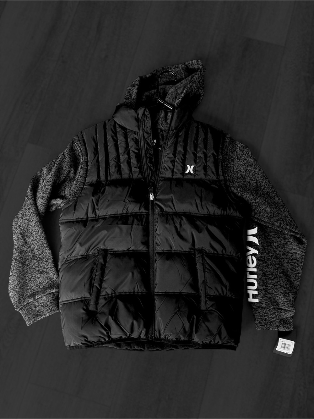 Hurley Teen jacket, puffer vest and hoodie combo